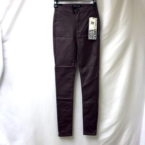 Almost famous leather skinny pants brown size 24 women